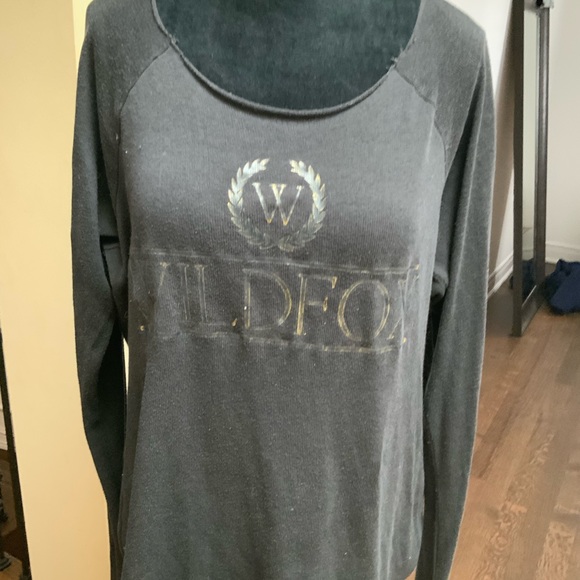 WILDFOX Baggy knit long sleeve Black boho Shirt Top women’s size small/Medium - Picture 6 of 11